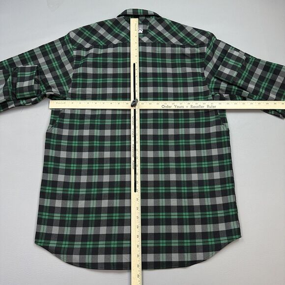 Duluth Trading Shirt Mens Medium Green Plaid Alaskan Hardgear Flannel Boars Nest - Picture 9 of 16